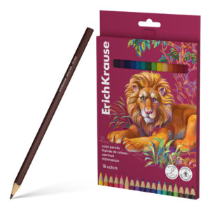 Creioane colorate plastic Safari, 18 cul. ErichKrause