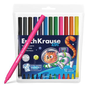 Carioci Kids Animals Super Tip Ultra Washable 12 cul. ErichKrause