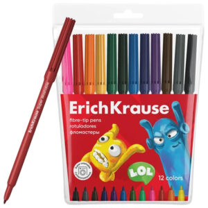 Set carioci Jolly Friends Super Washable 12 cul. ErichKrause