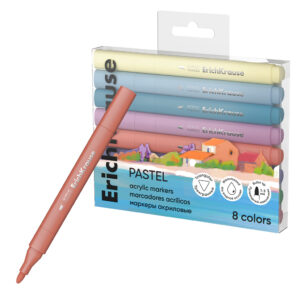 Set markere acrilice Art Spirit Pastel, capat - bullet 1-3mm, 8 cul. ErichKrause