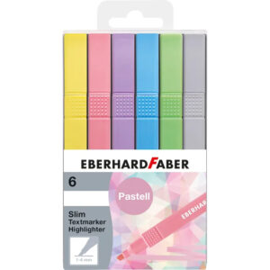 Set textmarker subtire pastel 6 cul. EBERHARD FABER