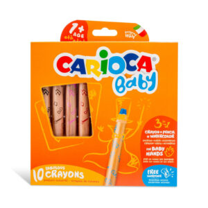 Set creioane colorate Baby Tedy 1+, 10 cul. Carioca