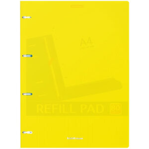 Caiet inele Classic, galben, A4, 80 foi, patratele ErichKrause