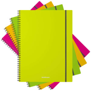 Carnet cu spirala Neon, A4, 80 foi in asort ErichKrause