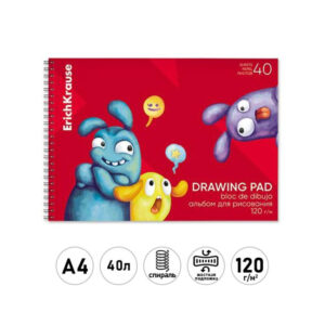 Album pentru desen cu spira Jolly Friends, А4, 40 foi ErichKrause