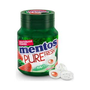 Guma de mestecat Mentos Pure Fruit Pepene Verde 54g
