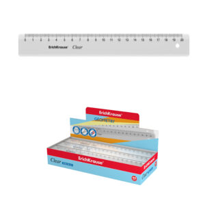 Rigla din plastic Clear, 20 cm transparenta ErichKrause
