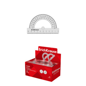 Raportor Clear 100mm, incolor, blister ErichKrause