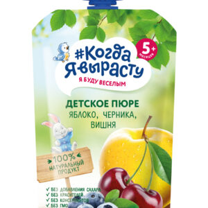 Piure de mere, cirese, coacaze 90gr КяВ