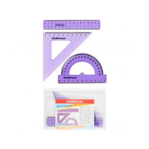 Set de rigle din plastic Standard 3 elemente(rigla 15 cm), violet ErichKrause