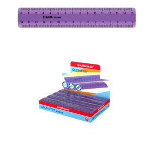 Rigla din plastic Glitter 15 cm ErichKrause