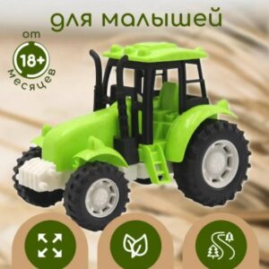 Tractor cu mecanism Eco verde 16cm Funky Toys