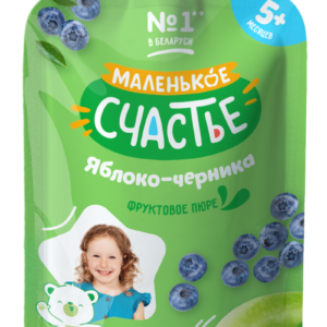 Piure din mere si afine Malenicoe sciastie 90g (pouch)