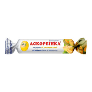 Ac.ascorbic cu zahar cu aroma de pepene galben comp.25mg N10