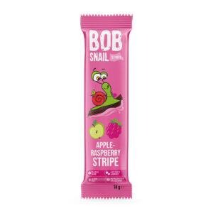 Dulciuri naturale de mere si zmeura stripes BOB SNAIL 14g
