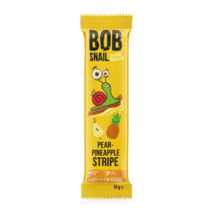 Dulciuri naturale de pere si ananas stripes BOB SNAIL 14g