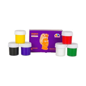 Set de vopsele acrilice 6 cul. mat 20 ml fara pensula Creativitate GAMMA UA