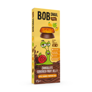 Marmelada naturala mere-mango-dovleac-chia in ciocolata belgiana cu lapte 27gr BOB SNAIL