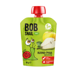 Piure de mere,pere 5+ 90g Bob Snail
