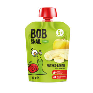 Piure de mere,banane 5+ 90g Bob Snail