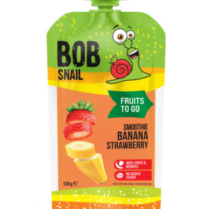 Piure smoothie banane,capsuni 120g Bob Snail