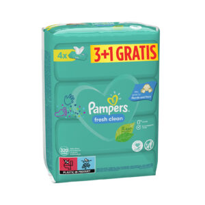 Servetele umede PAMPERS BABY WIPES 80 FRESH CLEAN 3+1 GR