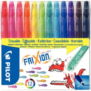 Set carioci Frixion, 12 culori Pilot