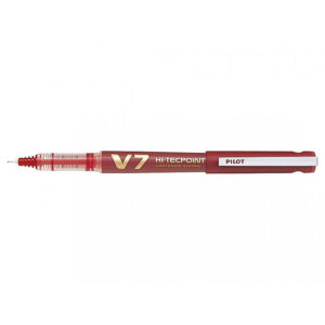 Pix cu cartuse 0,7mm Hi-Techpoint V7, rosu Pilot
