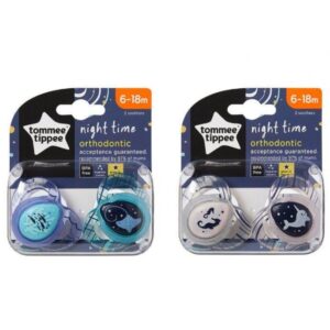 Suzeta ortodontica de noapte silicon (6-18 luni) 2 buc.(asortiment)Tommee Tippee