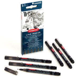 Set linere 0.05-0.8mm, 6 buc. black Derwent