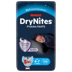 Scutece-chilotei DryNites 4-7 ani (17-30 kg) 10, BOY