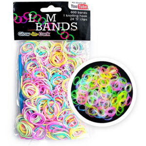 Set de creatie Bratara Loom Set Glow in the Dark in asort. (600 buc.) Loom Bands