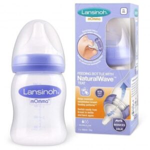 Lansinoh Biberon plastic tetina silicon,flux lent,0% BPA,0+,160ml
