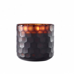 Suport cu lumanare Circle L(14,5x15cm) Amber Serengetti ONNO