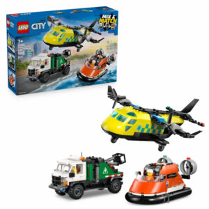 Avion, autospeciala de service si aeroglisor in versiuni adaptate City LEGO