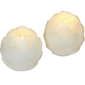 Set 2 candele LED Helene d-7cm alb SIRIUS
