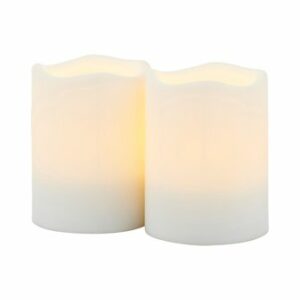 Set 2 candele LED Storm d5x6,5h cm alb SIRIUS
