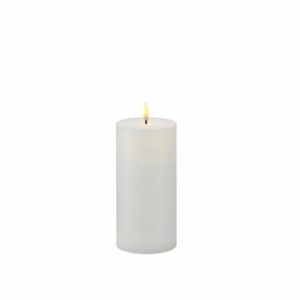 Candela LED Sille d7,5x15h cm reincarcabila, alba SIRIUS