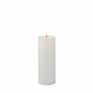 Candela LED Sille d7,5x20h cm reincarcabila, alba SIRIUS