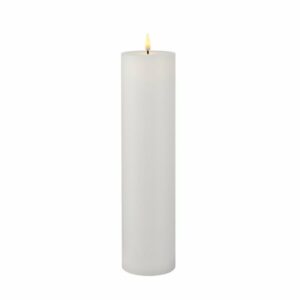 Candela LED Sille d7,5x30h cm reincarcabila, alba SIRIUS