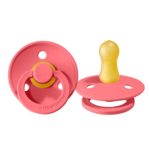 Suzeta din latex Bibs Color 0-6 luni Coral Bibs