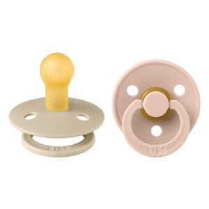 Suzeta din latex 0-6 luni 2-Pack Blush/Vanilla Bibs