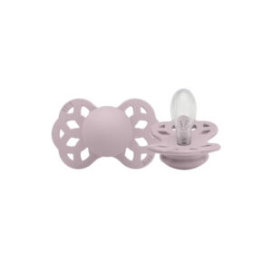 Suzeta din silicon BIBS Infiniry Symmetrical 0-6 luni Dusky Liliac BIBS