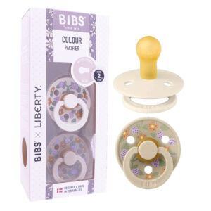 Suzeta din latex Bibs Colour Liberty Strawberries and Cream Ivory M Bibs
