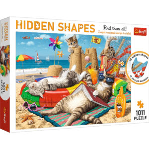 Puzzle 1000 Hidden Shapes Pisicile in vacanta TREFL