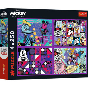 Puzzle Aventurile lui Mickey Mouse 4x250 TREFL