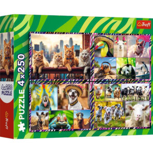 Puzzle Animale dragute 4x250 TREFL