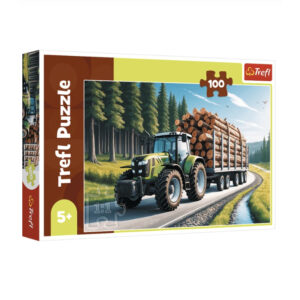 Puzzle 100elem.Tractor forestier TREFL