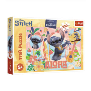 Puzzle 100elem. Stitch Si prietenii In acTiune TREFL