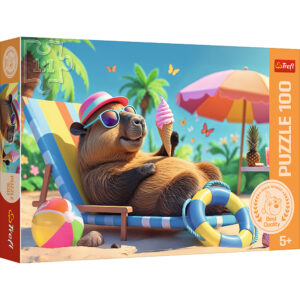 Puzzle 100elem.Relaxare in stil capibara TREFL